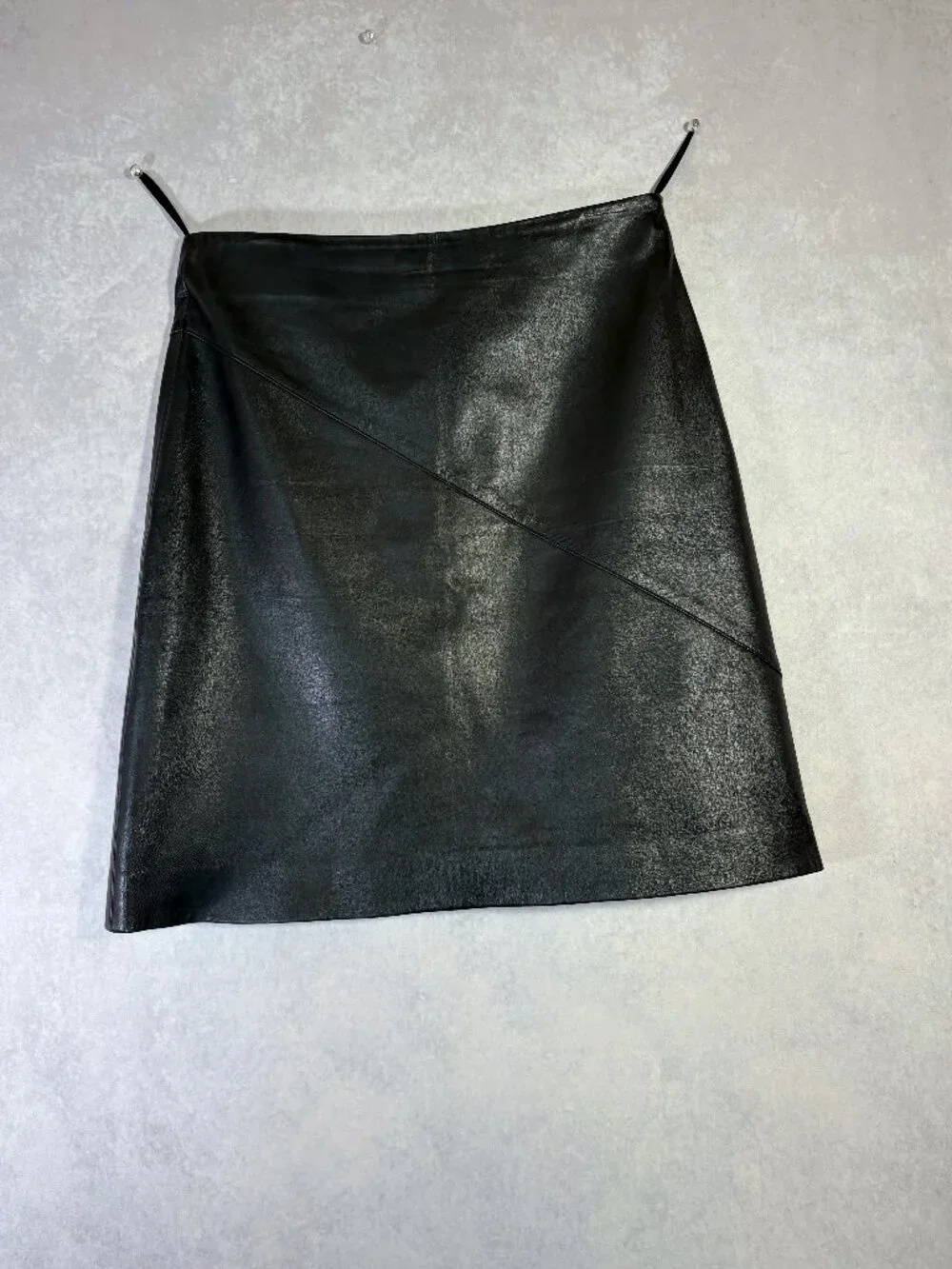 Anonymous by John Carlisle Genuine Lambskin Leather Skirt Black Size 6